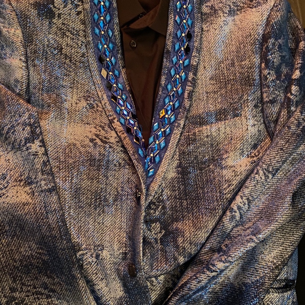 Used men blue dress jacket